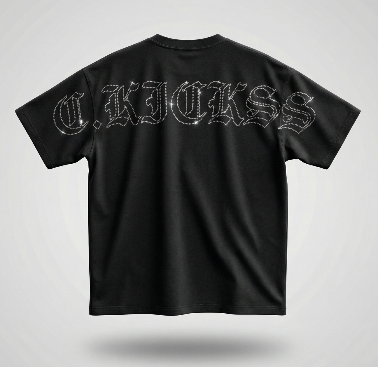 C.K Black Tee Oversized(Rhinestone)
