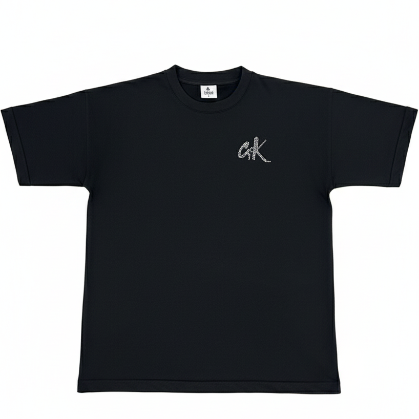 C.K Black Tee Oversized(Rhinestone)