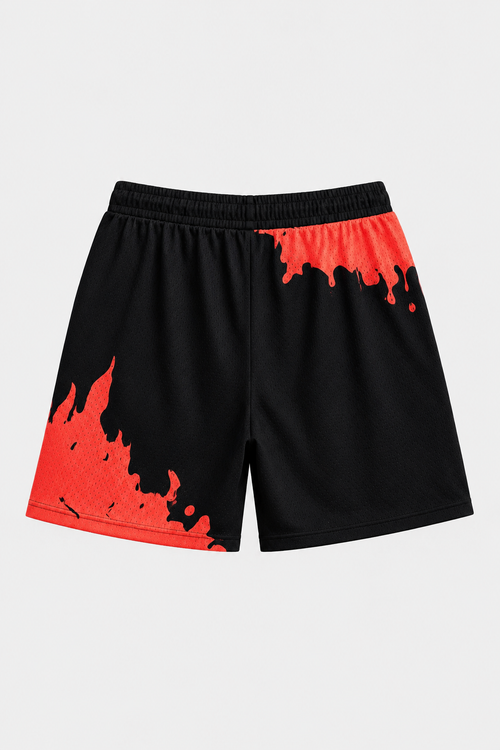 C.Kickss Black Flame Shorts