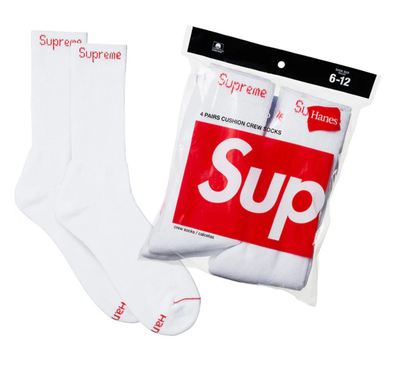 Supreme Hanes Socks (4 pack)
